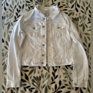 Lane Tree Denim White Jean jacket Size L